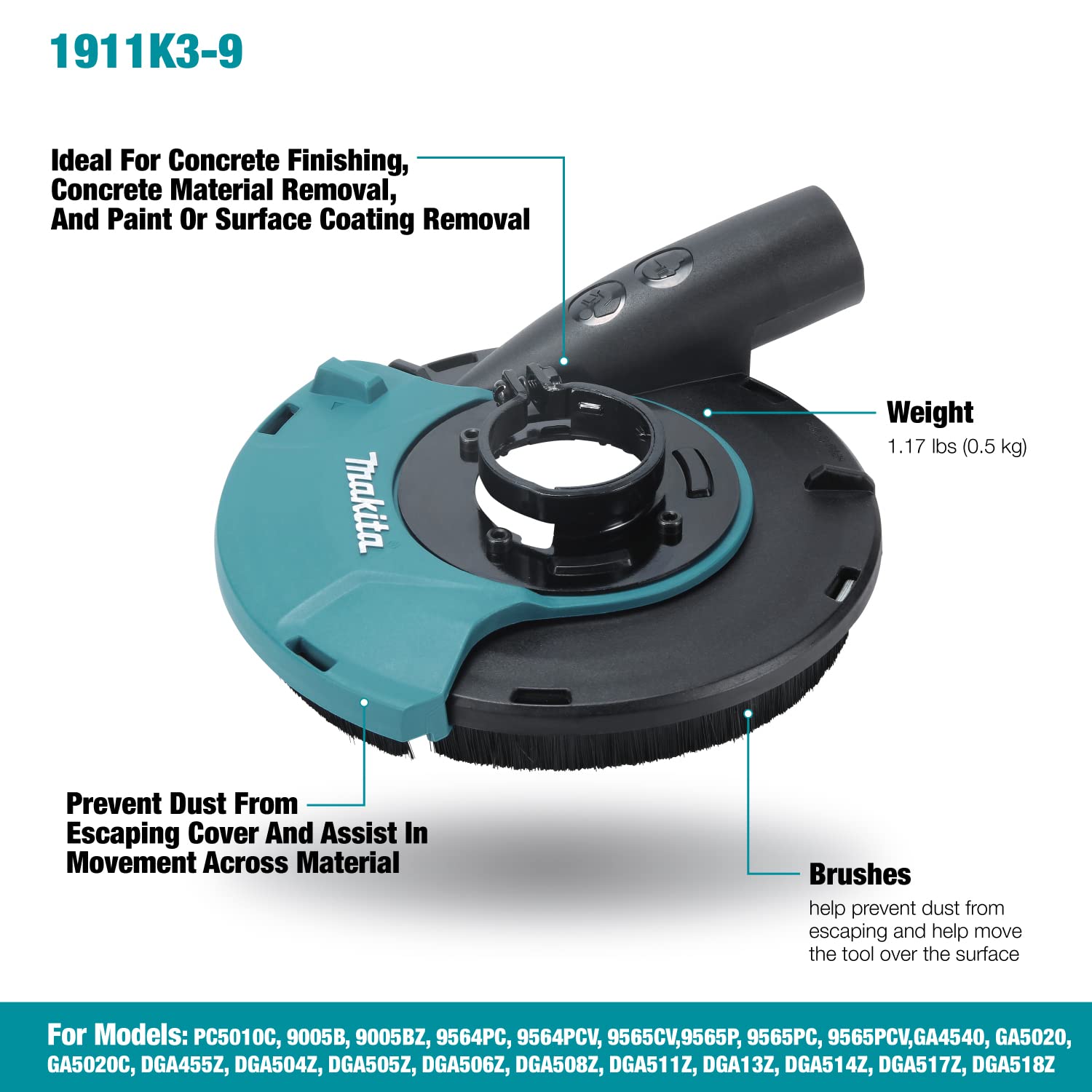 Dust Shroud Makita Tool-less Dust Extraction Surface
