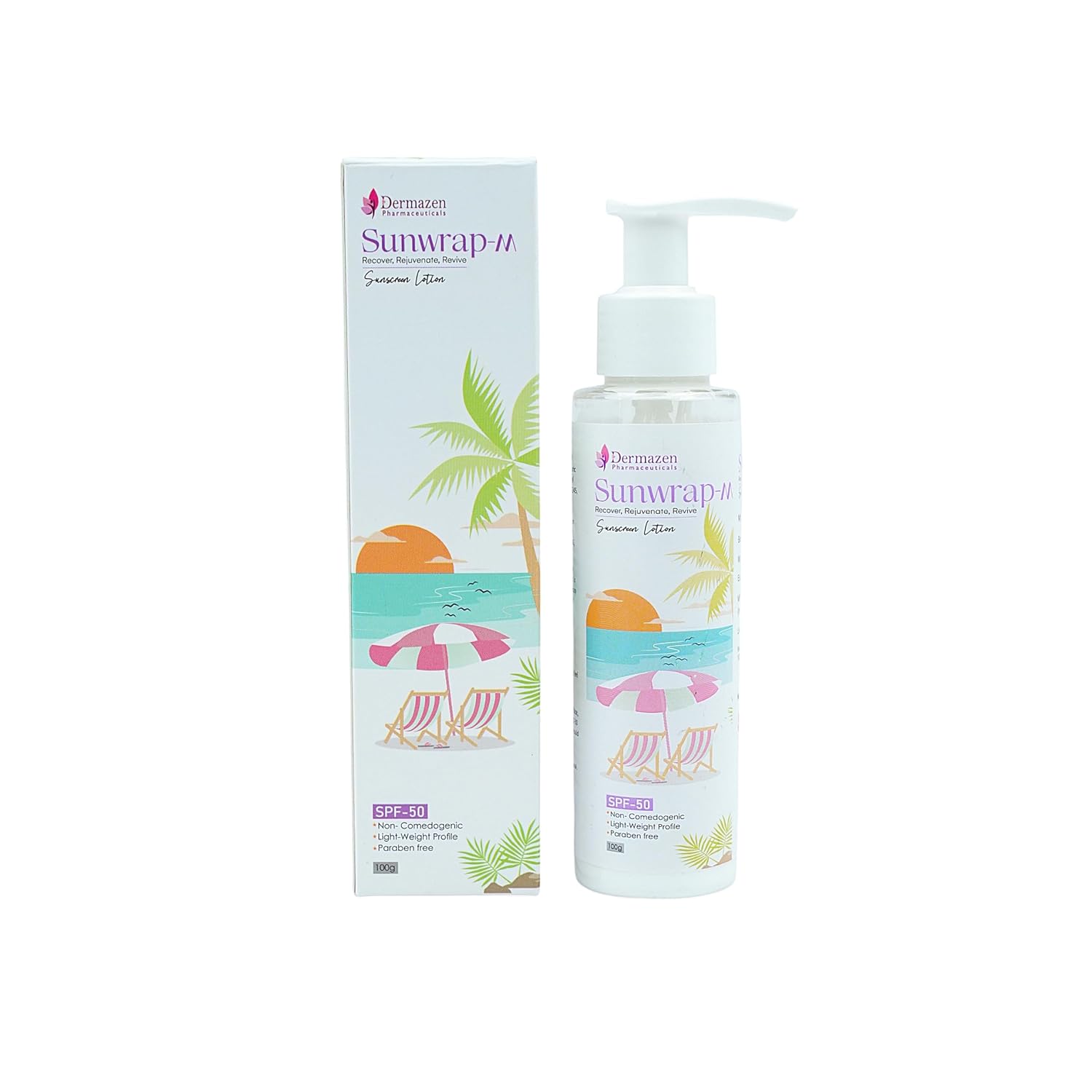 Sunwrap-M: Sunscreen Lotion SPF-50| Moisturizing +Sunscreen Avocado, Red Raspberry & Carrot Seed Oils| Offers broad spectr...
