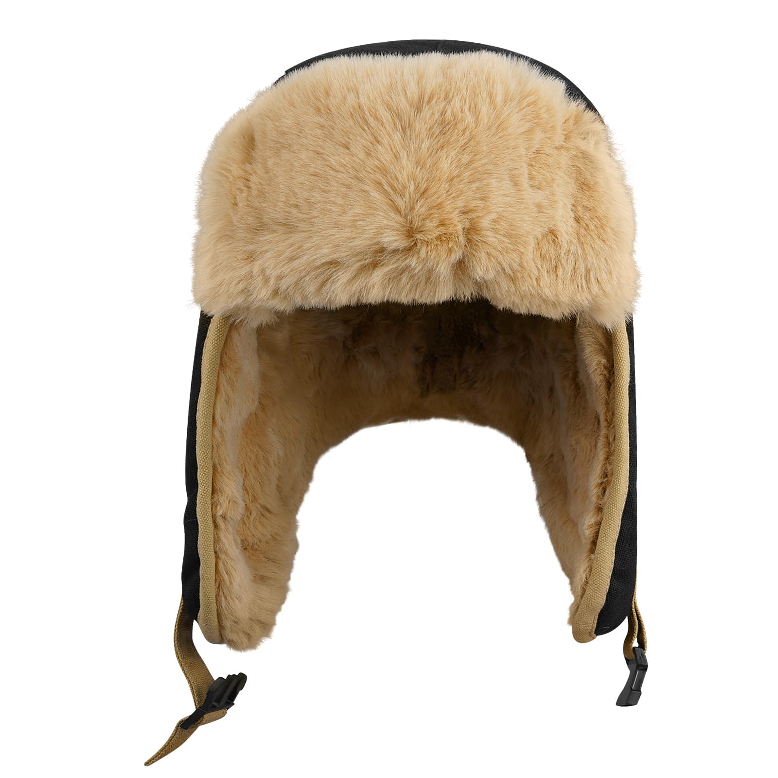 Cappello, Cappelli Invernali da Uomo Trapper Trooper Eskimo Berretto Aviatore con paraorecchie Caldo(DPL5Black)