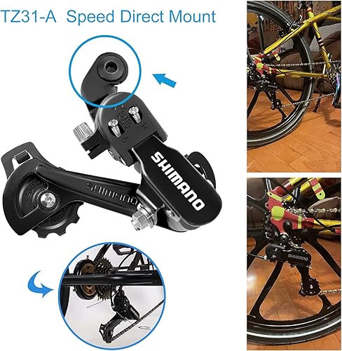 Miniatura 6 de Desviador trasero, Huazu Bike Parts Cambio de engranajes para RD-TZ31-A con montaje directosoporte de suspensión para bicicletas de montaña de 67