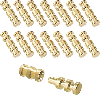 Brass Table Leaf Dowel Pin, 15pcs Table Bolt Sleeve Connectors Table Top Leaf Alignment Pins Drawer Cabinet Buckle Extension Tables Hardware Accessories