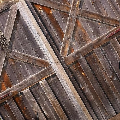 Miniatura 8 de Cortina de ducha rústica de madera estilo granero, 60 x 70 pulgadas, color beige