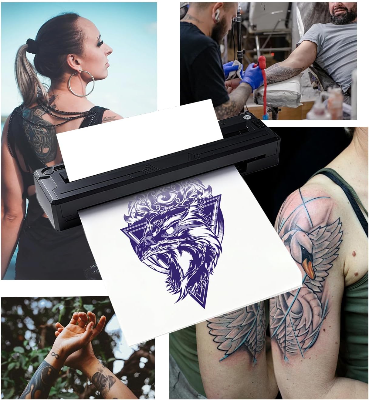 Tattoo Stencil Printer Wireless Thermal Tattoo Printer Stencil Machine Transfer for tattooing Phone Tablet PC Artists Beginners