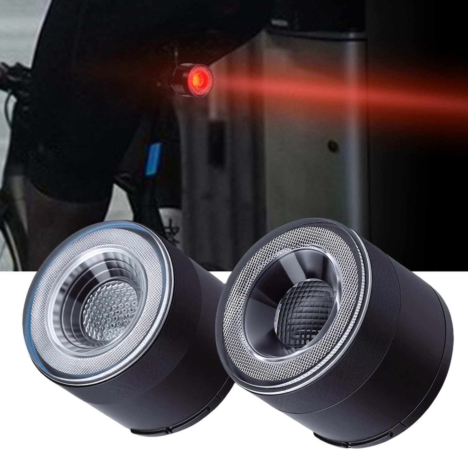 Juego de Luces para Bicicleta IP66 ABS y PC 8 Colores 15 Modos Luces para Bicicleta para Noche