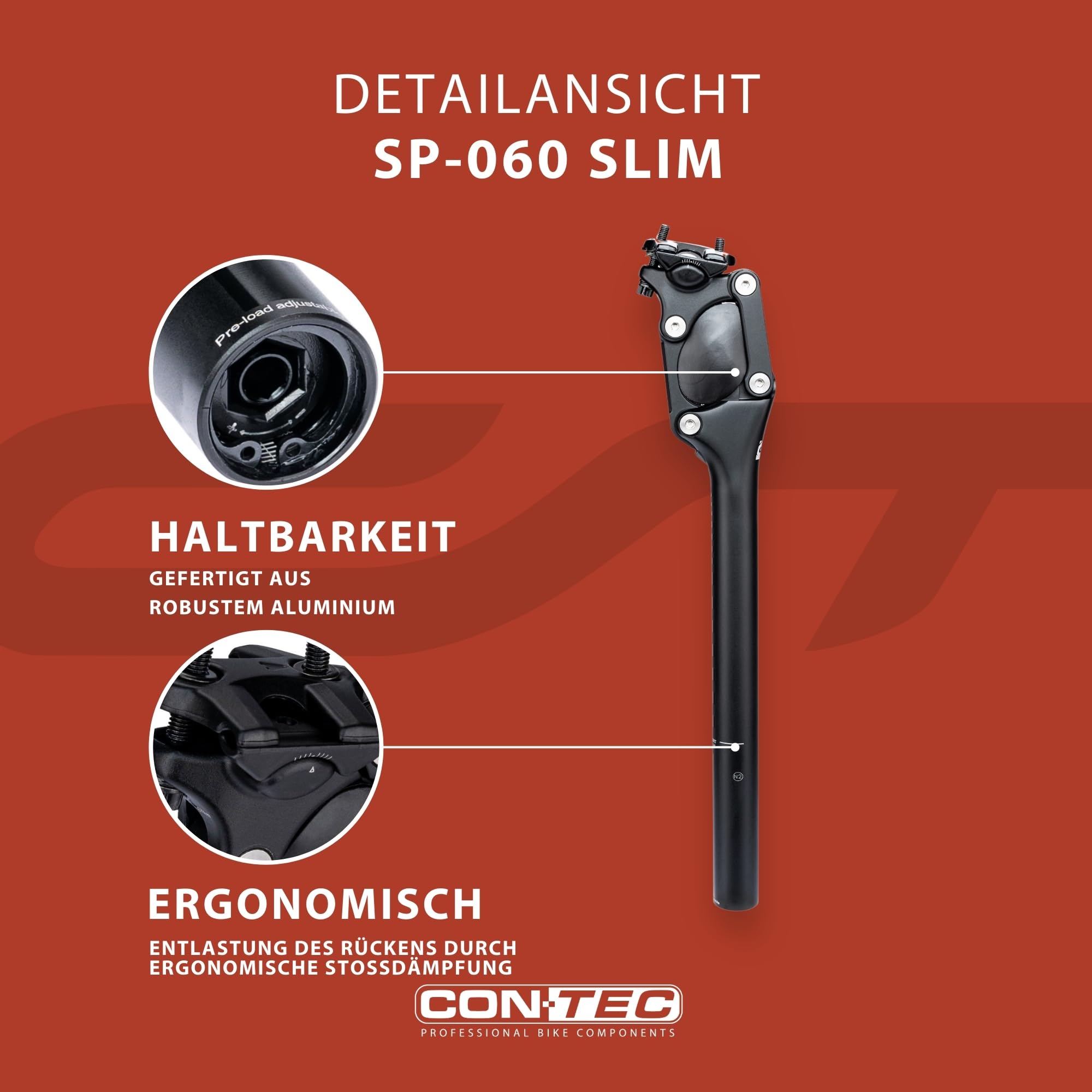 Contec parallèle de selle à ressort 31,6 mm SW