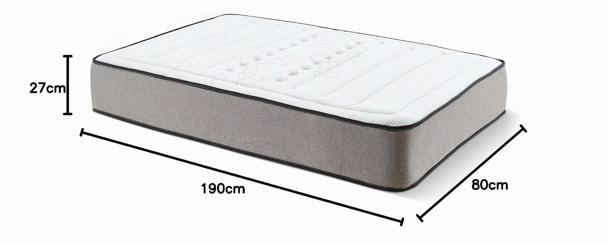 MAXCOLCHON Colchoneta Viscoelástica Plus de 15cm para Cama Nido y Somier Articulado con Firmeza Intermedia y Tejido Strech Transpirable (90x190 cm)
