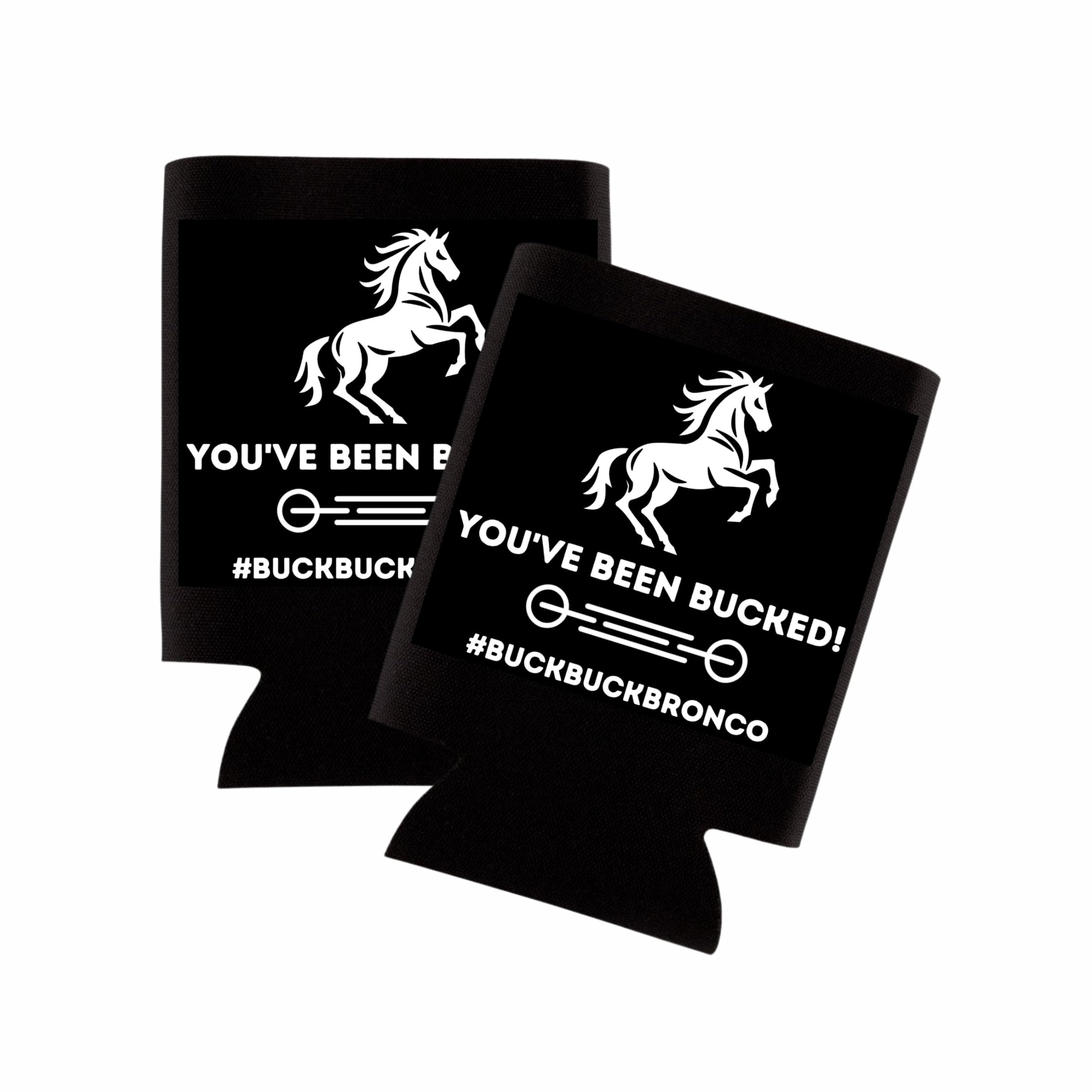 You've Been Bucked Can Cozie Holder | Bulk 20 Pack | Collapsible Foam Can Cozie Holder | Buck Buck Bronco | #BuckBuckBronco #BuckYeah