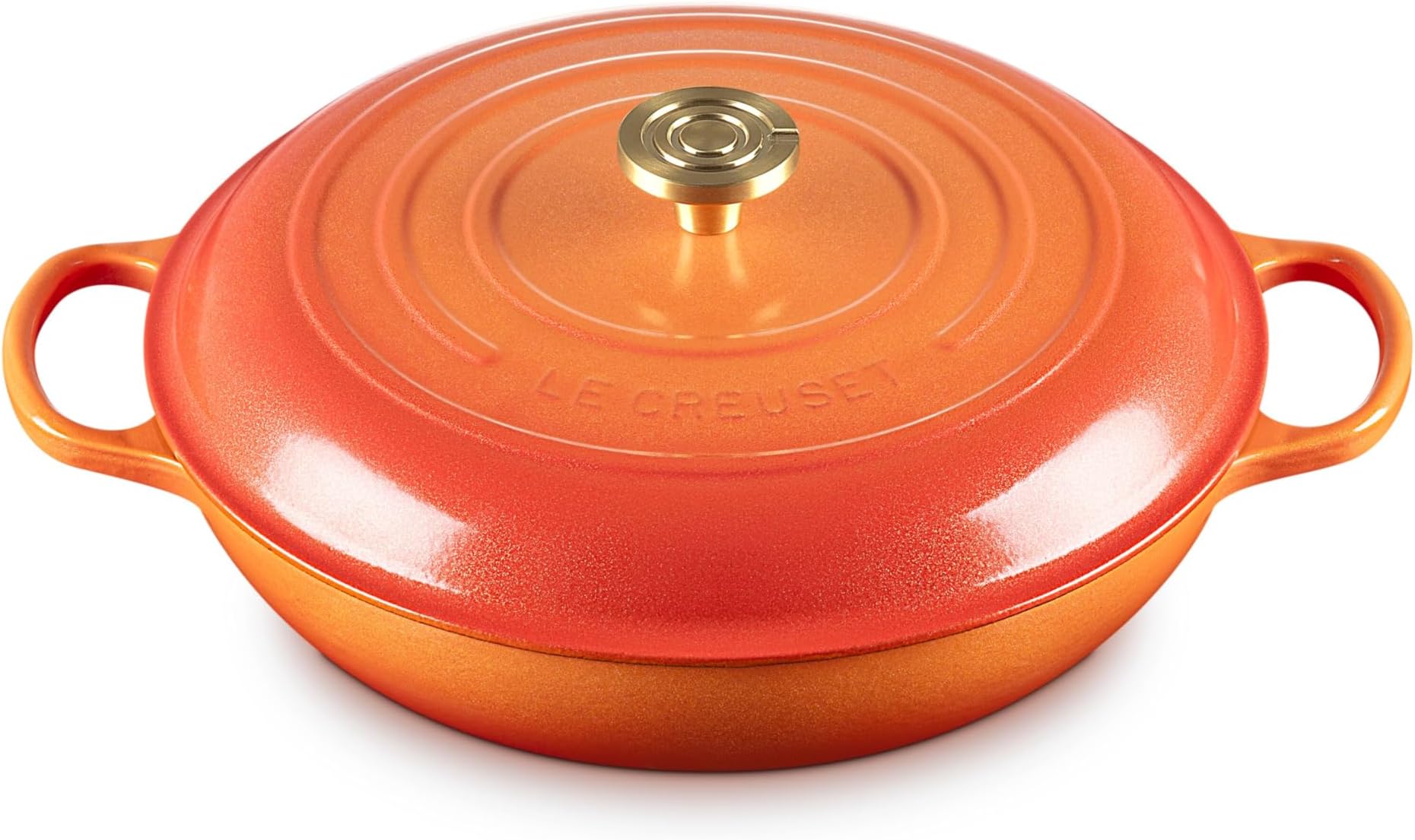 Enameled Cast Iron Signature Braiser 5 qt., Flamme Doree with Crucible Knob