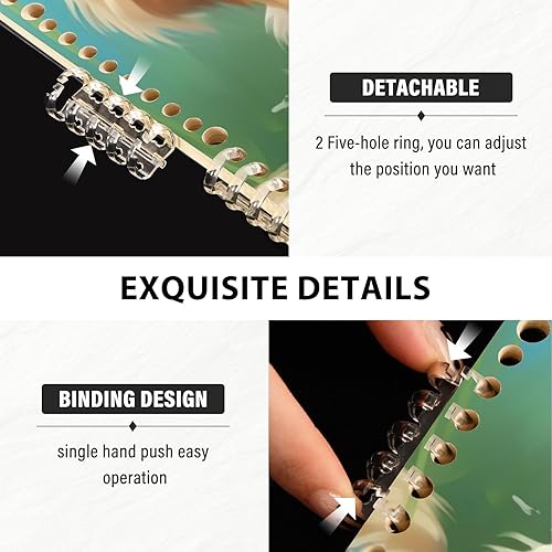 Miniatura 3 de UMIRIKO Cute Golden Retriever Dog Butterfly Spiral Notebook Journal College Ruled Notebook 8.3"x5.7" Journal with 60 Lined Pages A5 Spiral Notebooks