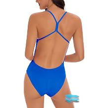Beautikini Period Swimwear One Piece Backless Cross Thin Straps Swimsuit