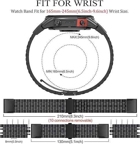 Miniatura 3 de ZPJPPLX Correas de reloj de metal de 0.787 in para Garmin Fenix 7S Pro7S, correa de acero inoxidable Quickfit para Fenix 6S Pro6S5S Plus5SDescent