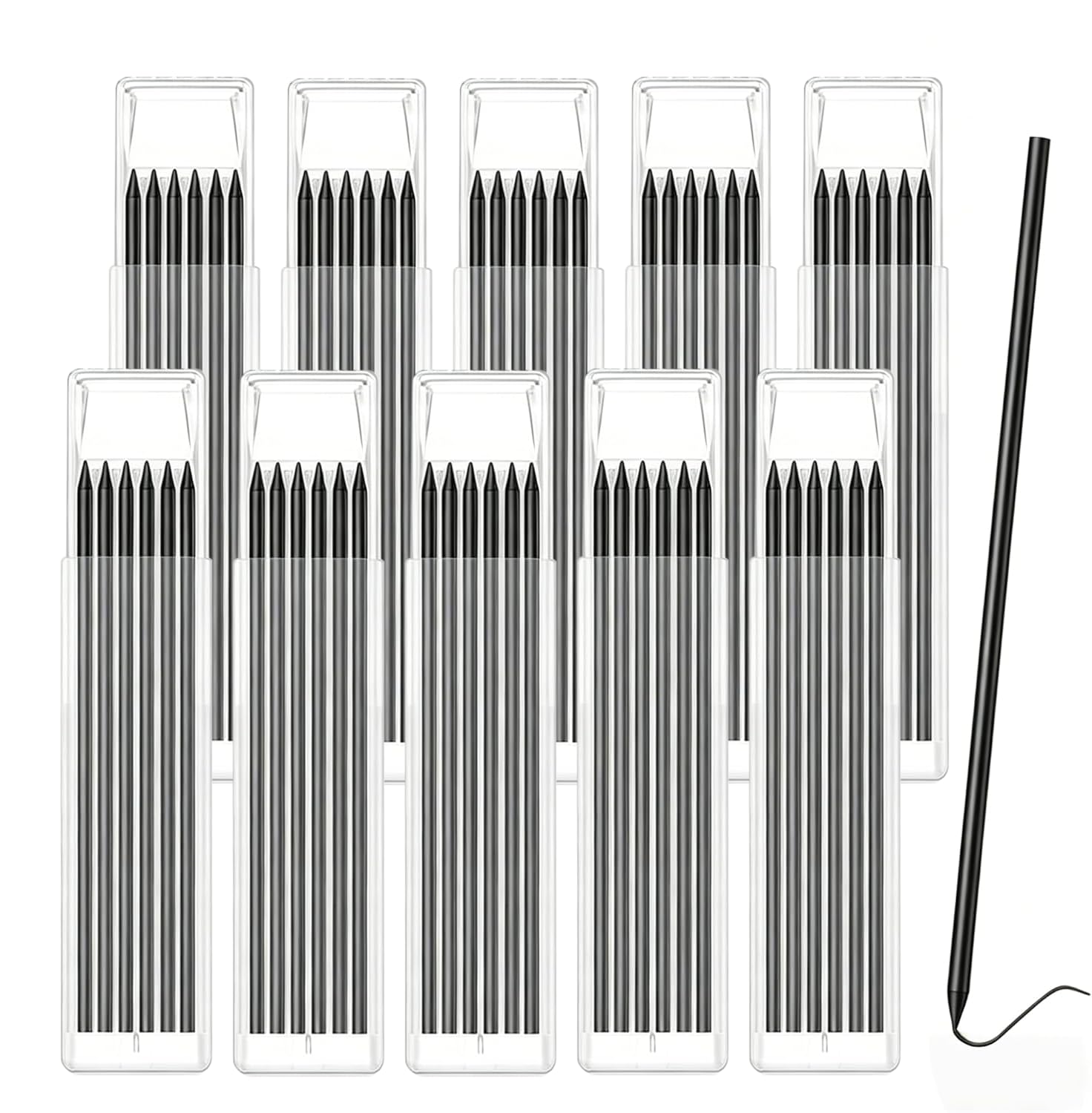 120 Pieces HB Mechanical Pencil Refills, Hi-Polymer Break-Resistant Graphite Leads in 10 Tubes, Smooth Writing Refills for Automatic and Drafting Pencils (2.8mm)