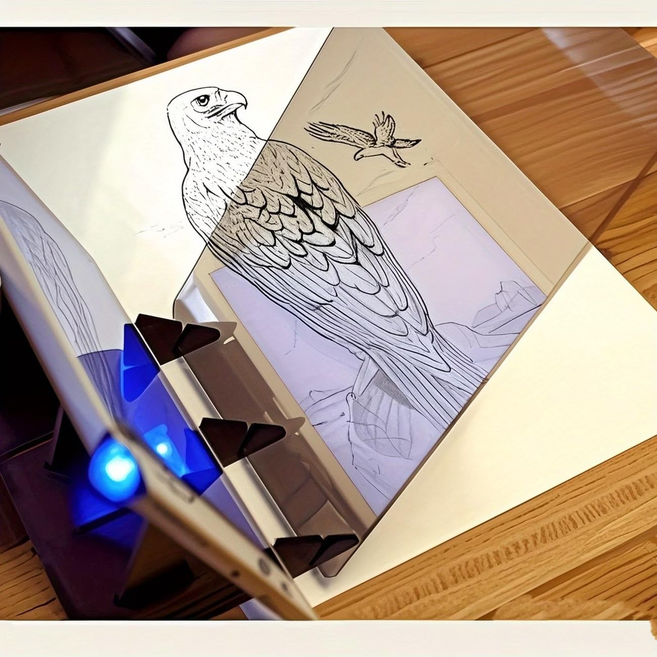 1Pc Portable Optical Drawing Board-Transparent,PVC Material for Beginners & Pros, ldeal for Sketching and ImageTracing