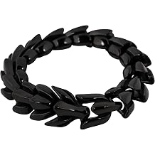 HAQUIL Viking Dragon Bracelet, Stainless Steel Ouroboros Jormungandr Link Chain Bracelet, Viking Jewelry Gift for Men
