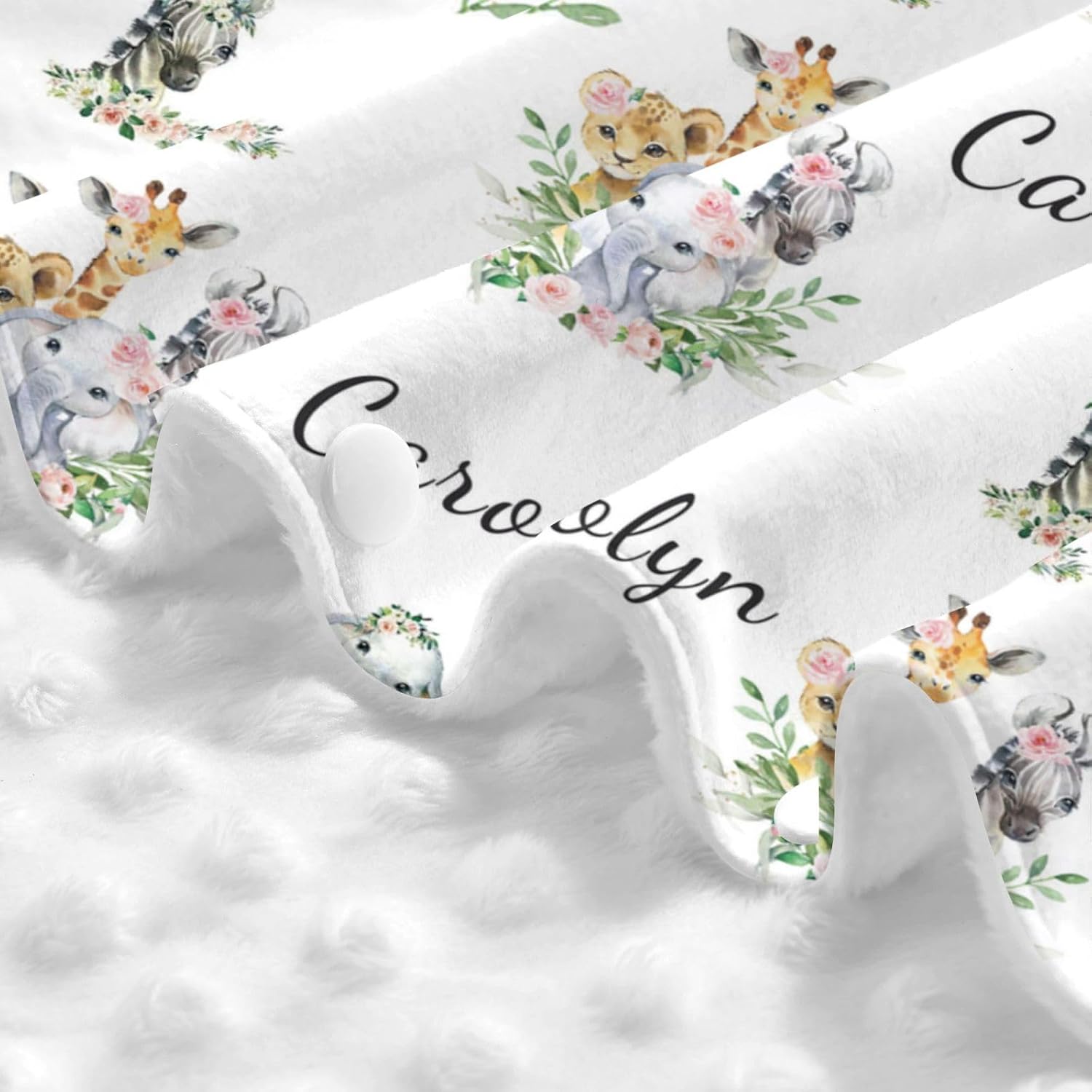 Personalized Baby Car Seat Canopy for Babies with Name, Custom Wild Animals Stroller Car Seat Covers for Boys Girls, Nursing Carseat Canopies Cover for Breastfeeding Newborn Infant