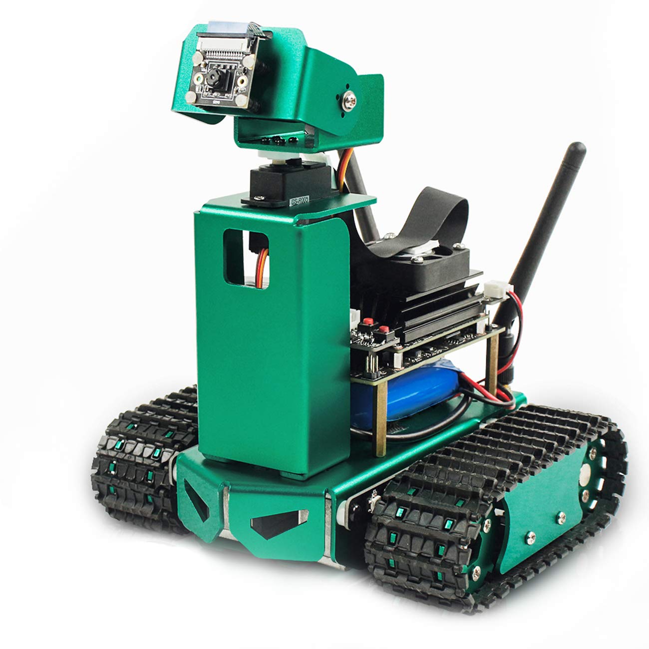 Yahboom Fixed Height Version Jetbot AI Robot for NVIDIA Jetson Nano 4GB B01 A02 with HD Camera Self-Driving Robotice Python Kit for Adults (Jetson Nano NOT Include)