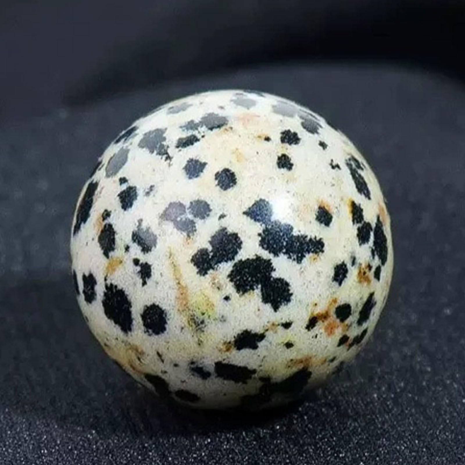 DECORN Nature Crystal Ball 7 Sphere 20mm/0.8", Ideal for Reiki, Chakra, Feng Shui, Meditation, and Healing, Home Decor and Gemstone Collection, Palm Stones, TouchStones,Dalmation Jasper