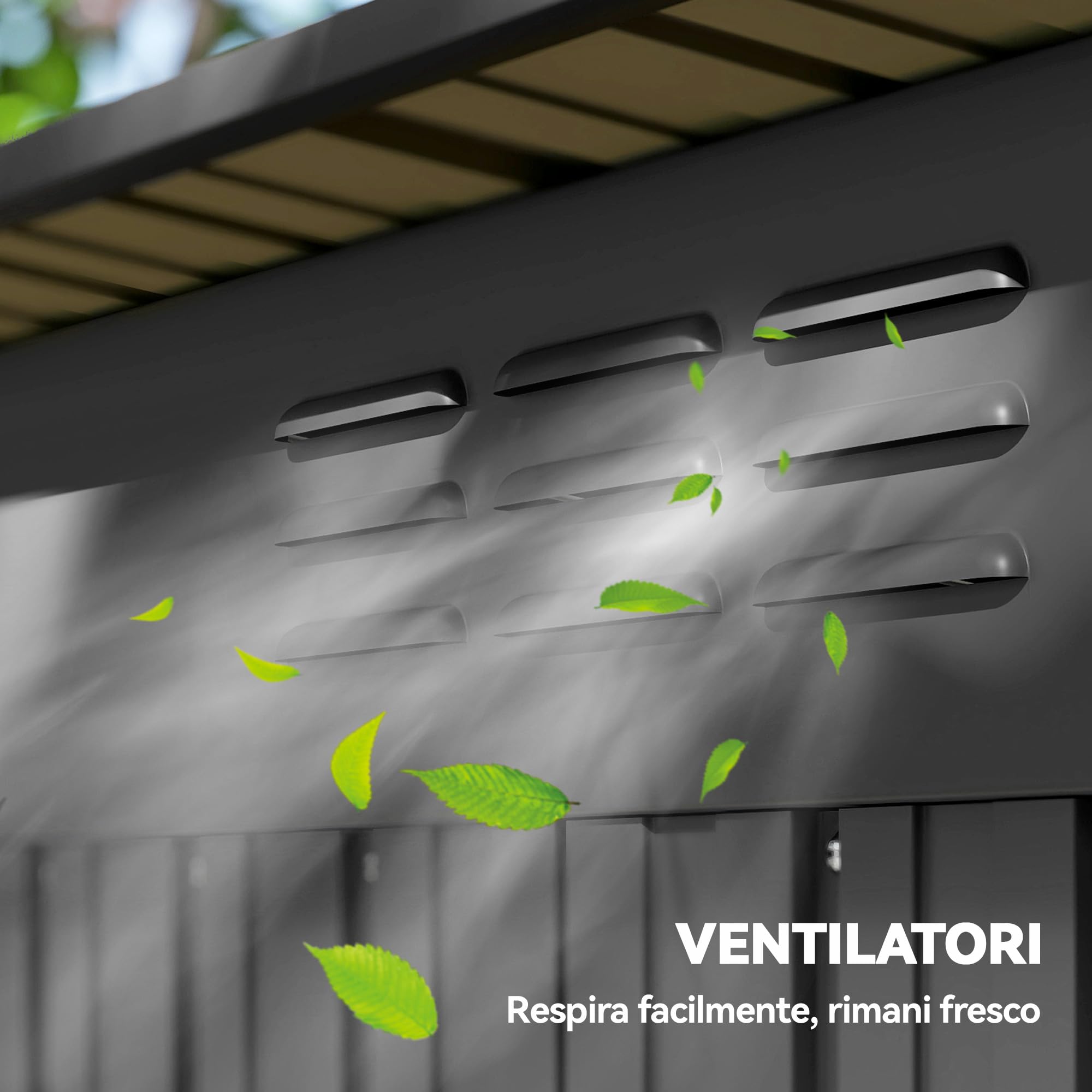 Outsunny Casetta da Giardino 1.37m² Metallo Porta Attrezzi 159x106x181 cm Grigio Scuro