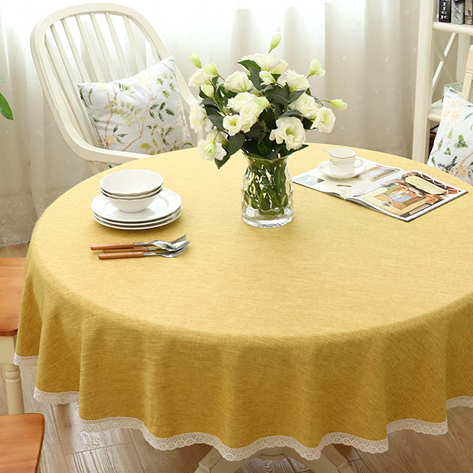 Nappe en lin et coton robuste, linge de table haut de gamme de 140cm