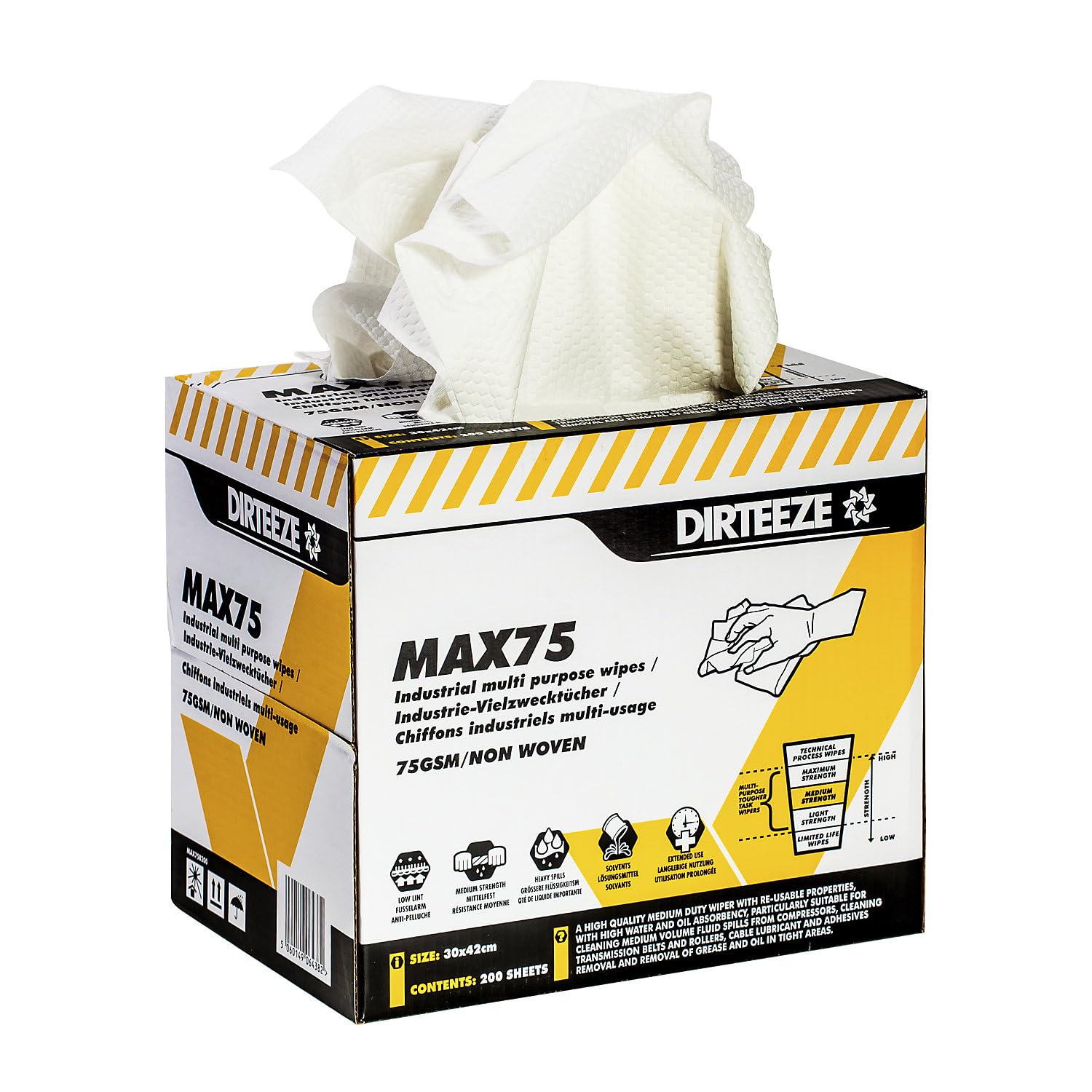 Schoeller MAX75 Industriewischtücher robust fusselarm 200-er Pack