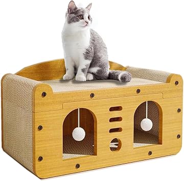Cat Claw Sharpening House, Staircase, Cat Claw, Cardboard House, Stylish, Cat, Claw Sharpening, Cardboard, Large, Large, Cat House, Wooden, Suitable for Four Seasons, Cats, Nail Sharpening Bed,