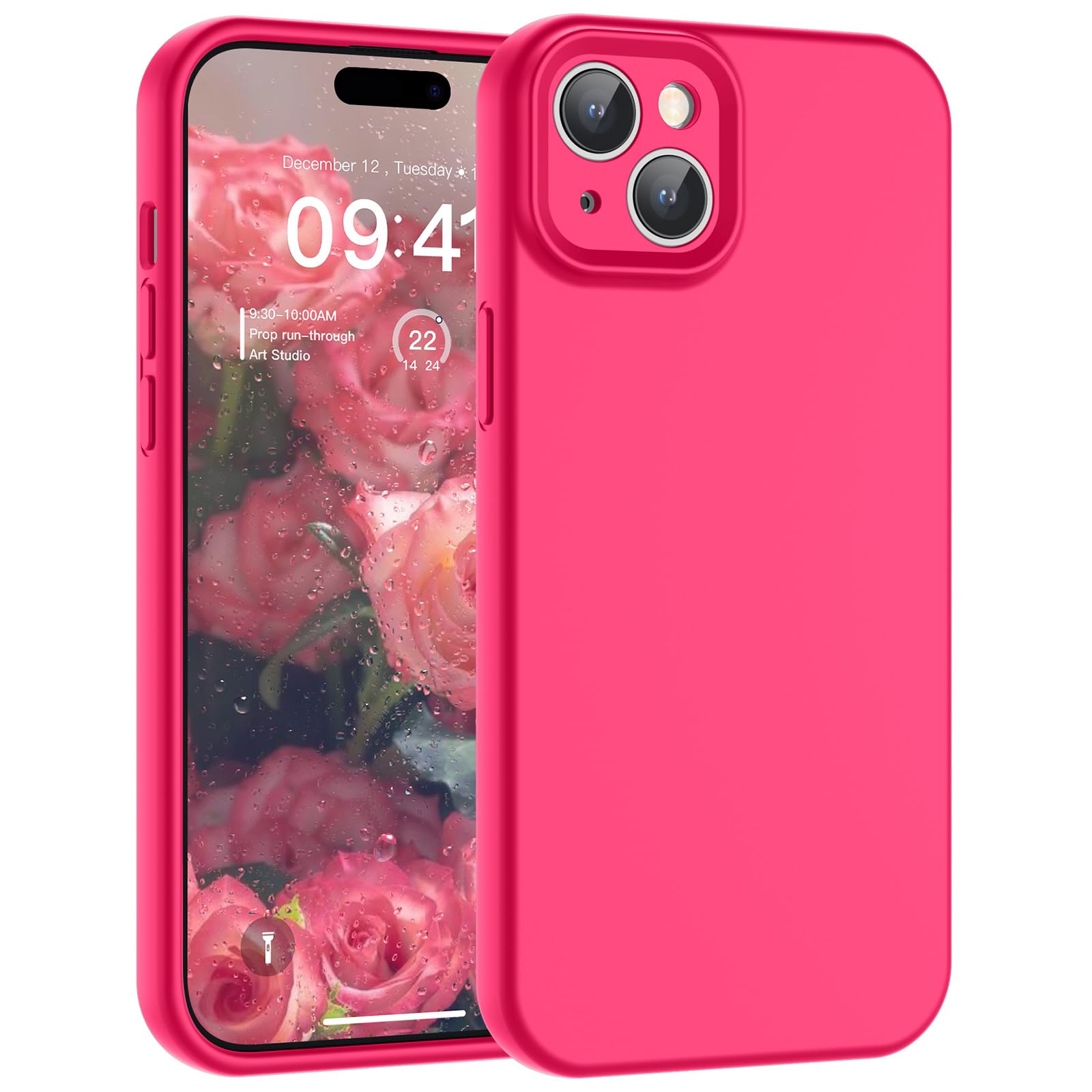 Photo 1 of SUPFINE iPhone 15 Plus Case, Liquid Silicone, Hot Pink