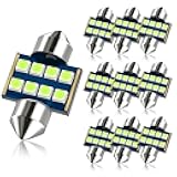 DODOFUN 31MM Festoon DE3175 3175 6428 Ice Blue Color Extra Bright LED Bulbs for Car Interior Lights License Plate Map Dome Trunk Door Courtesy Light 8-SMD Chipset Canbus Error Free