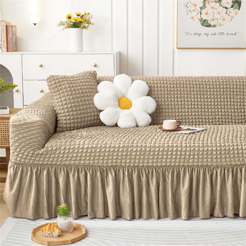 Housse de canapé élastique facile à installer pour canapé kaki