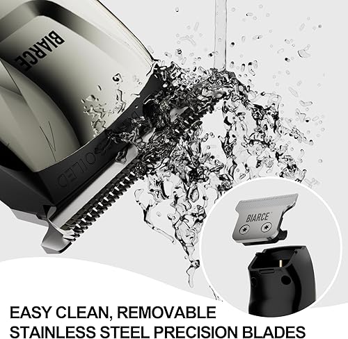 Miniatura 5 de BIRACE - Cortadora de pelo para hombre, recortadora de pelo reemplazable con 5 peines límite, kit de corte de pelo para hombre, para recortar el