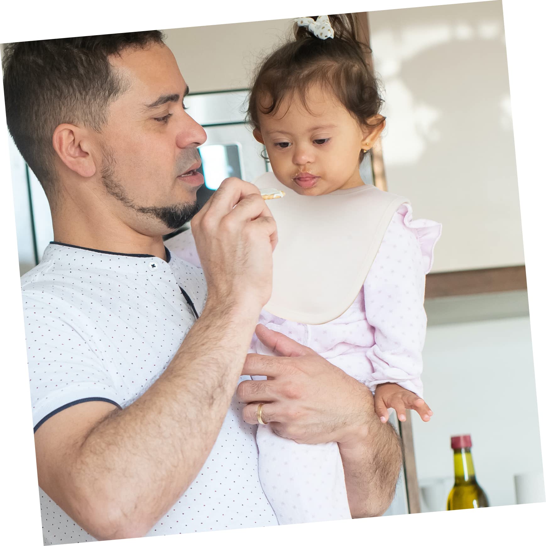Lot de 8 Bavoirs Bébé en Coton à Double Épaisseur, avec Boutons-pression, pour Poussées Dentaires et Repas, Faciles à Nettoyer Plusieurs styles