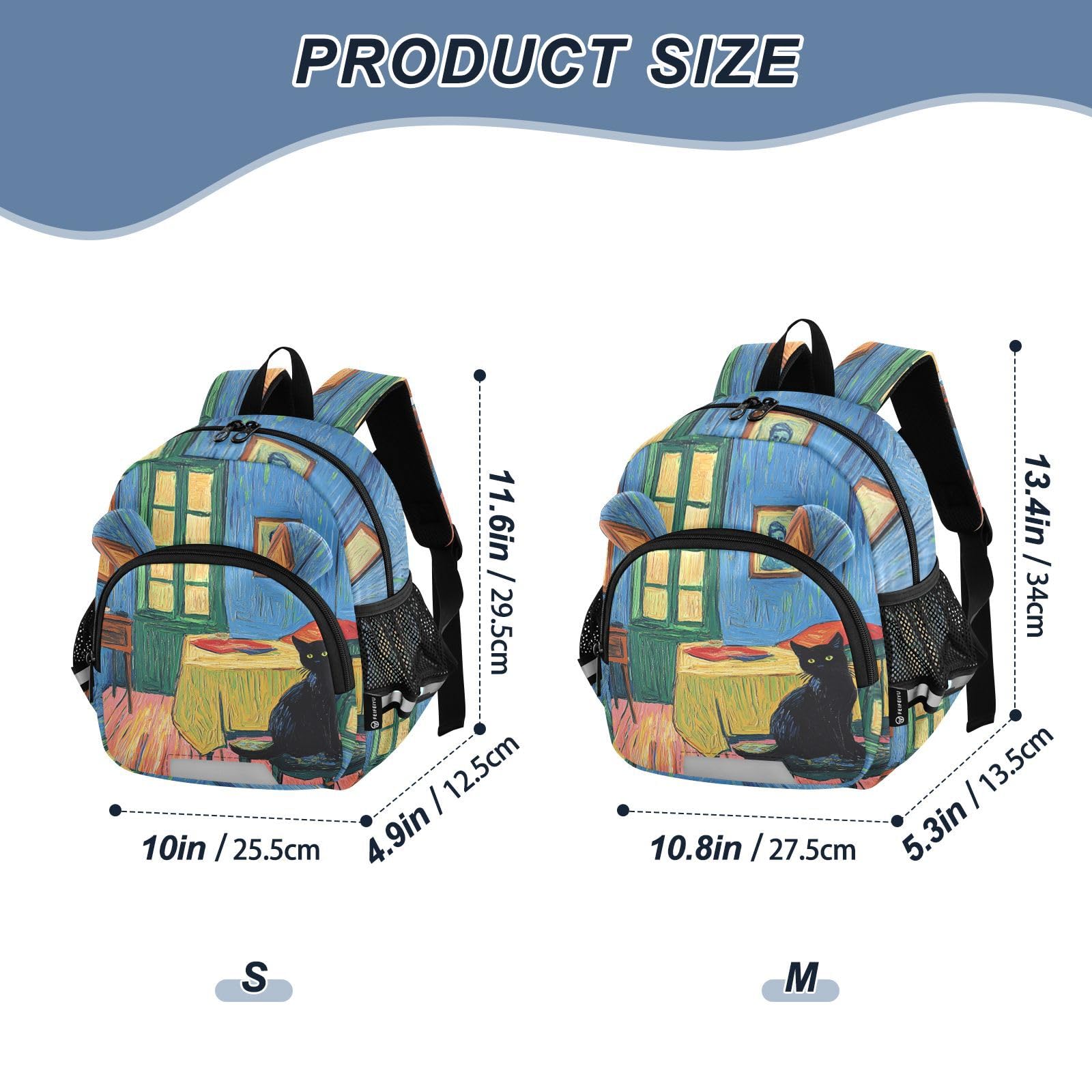 Black Cat Chair Toddler Harness Backpack for Boys Girls 3-6 Years Kids Backpack with Anti Lost Safety Leash Baby Harness Bookbag for Walking Travel Preschool