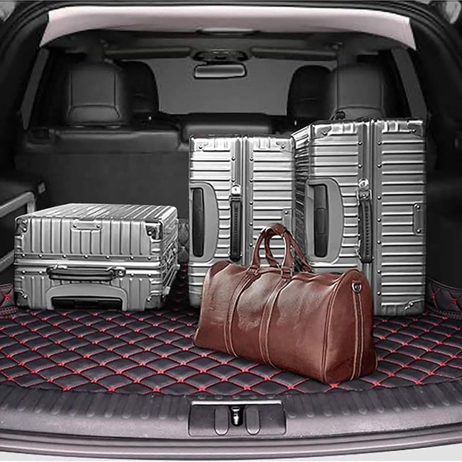 Lederen kofferbakmat, voor BMW X3 (G45) ab 11/2024 Anti-kras Auto Cargo Protector Tray Cover, Waterdichte kofferbakvoering, Antisliptapijten Interieuraccessoires,C