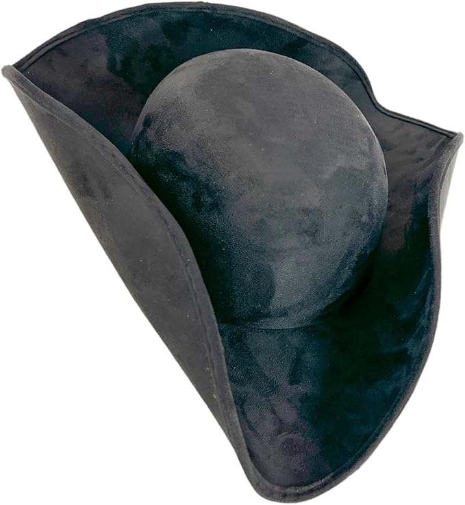 Sombrero Pirata de Fieltro de Lana Negro para Adulto miniatura 2