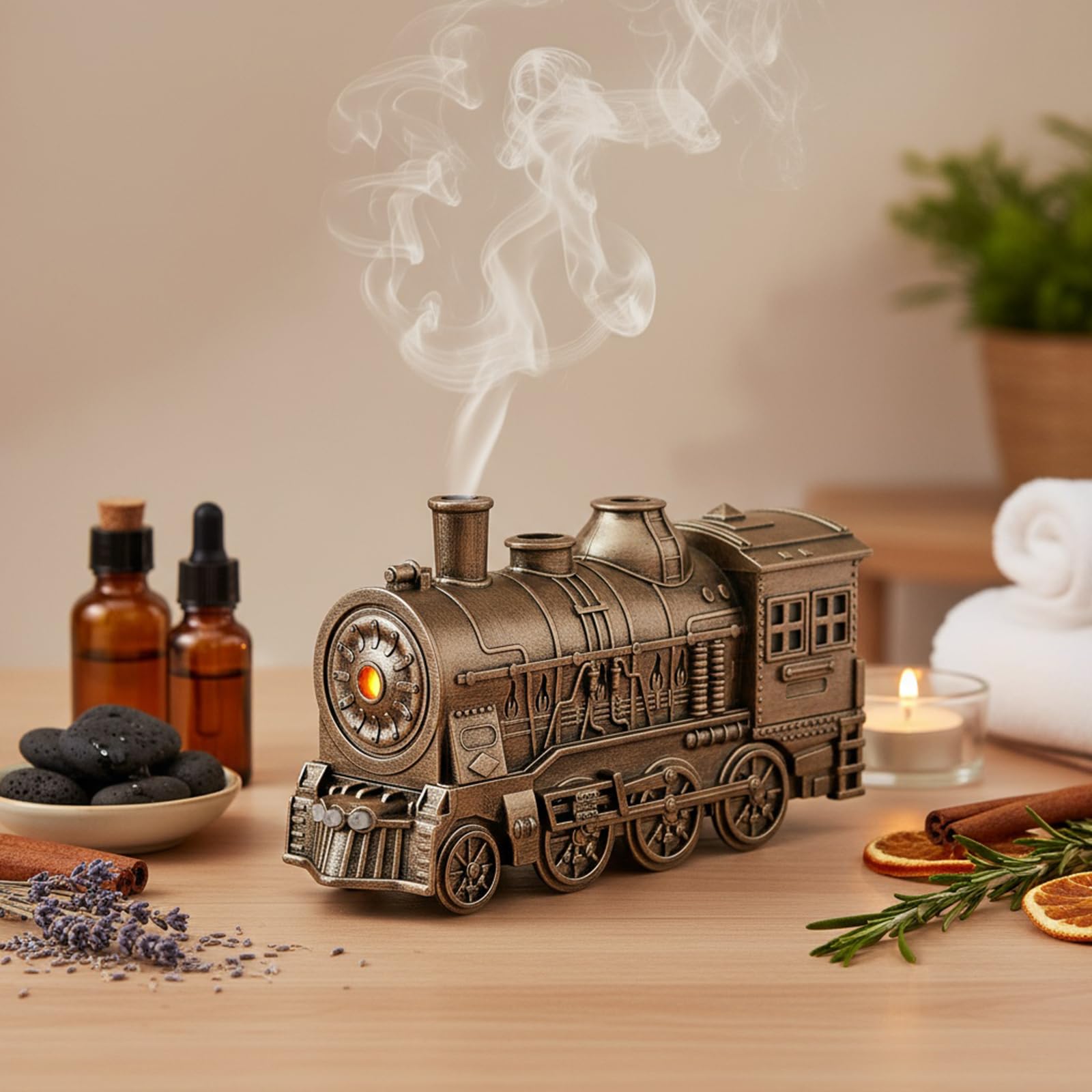 Vintage Steam Train Diffuseur Huiles Essentielles RC