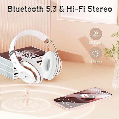 Miniatura 6 de Auriculares Bluetooth sobre la oreja, auriculares inalámbricos plegables 6S con 6 modos de ecualización, 40 horas de reproducción, auriculares
