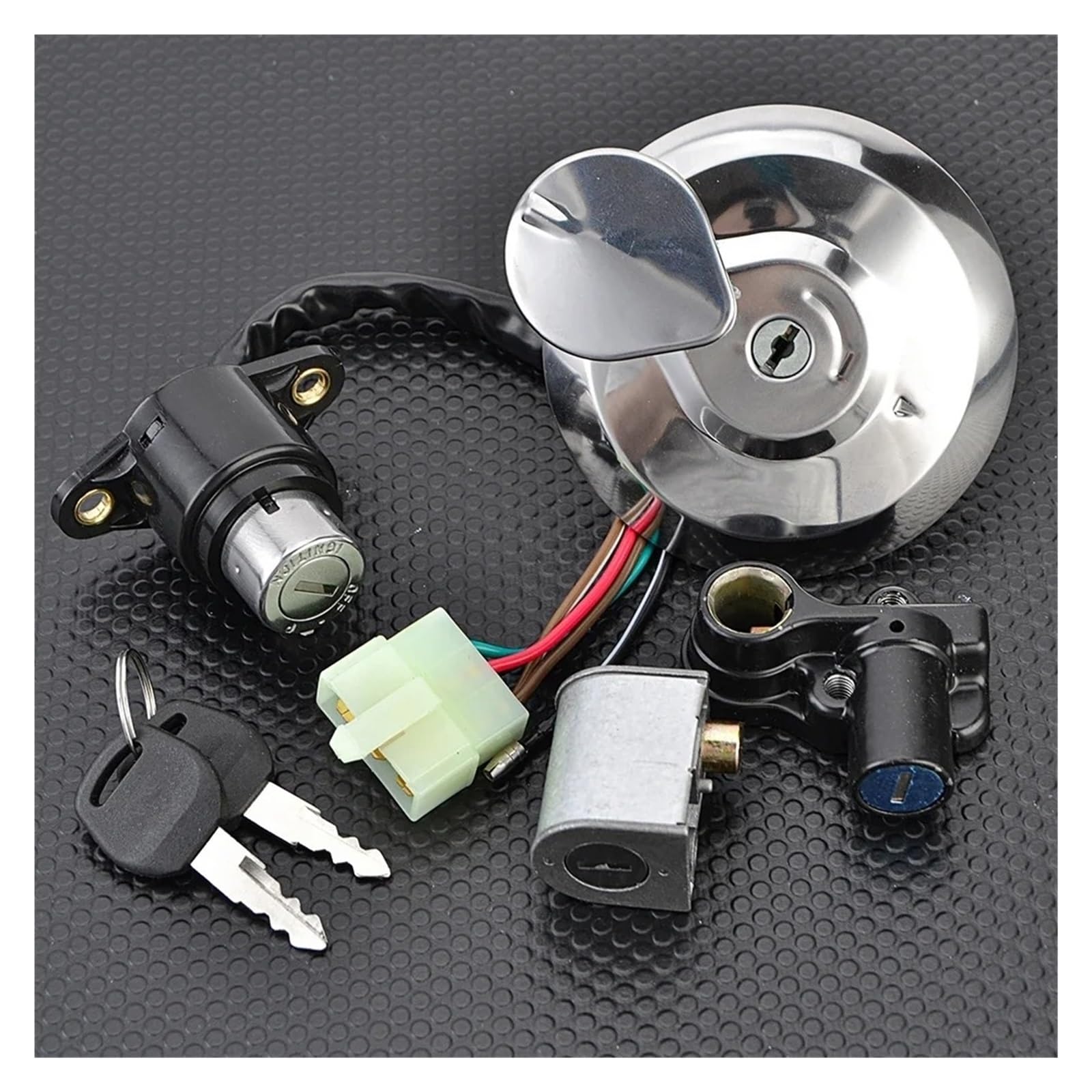 Chiave Accensione Moto Kit Chiave Serratura Sedile Interruttore Accensione Tappo Serbatoio Carburante Per Accessori Moto In Alluminio Per CBT125