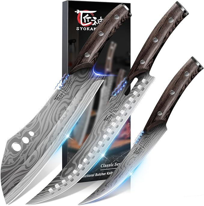 Butcher Knife Set, Meat Cutting