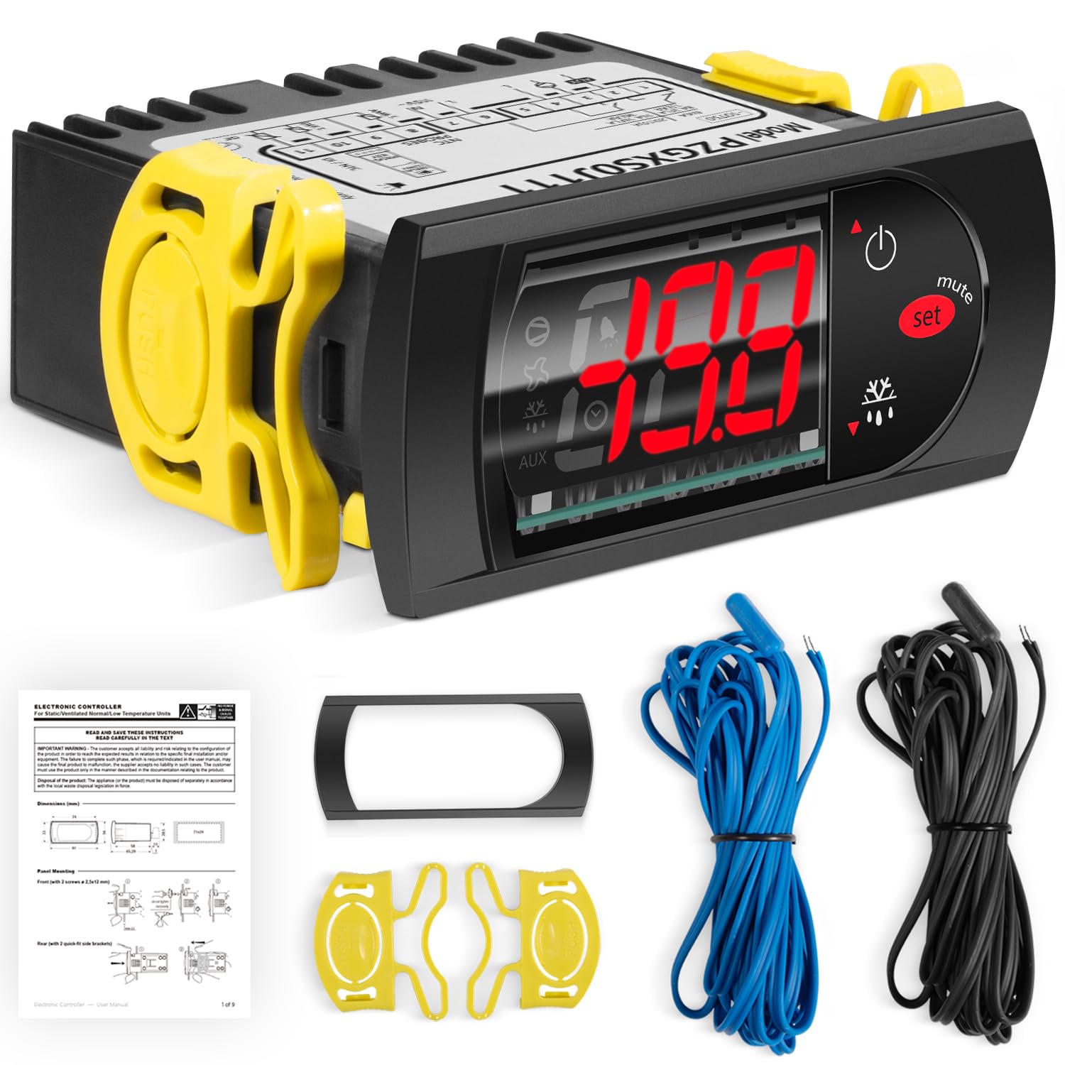 Contrôleur de température réfrigérateur 115V PZGXS0J111 avec double sonde thermique NTC