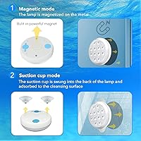 Vista 5 de Geekman Luces LED subacuáticas recargables con control remoto, IP68 impermeables 16 colores luces ambientales de piscina, alimentación USB-C