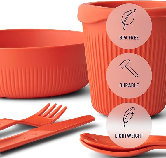 Sea to Summit Passage 1-Person Camping Dinnerware Set, Bowl, Cup, Utensils