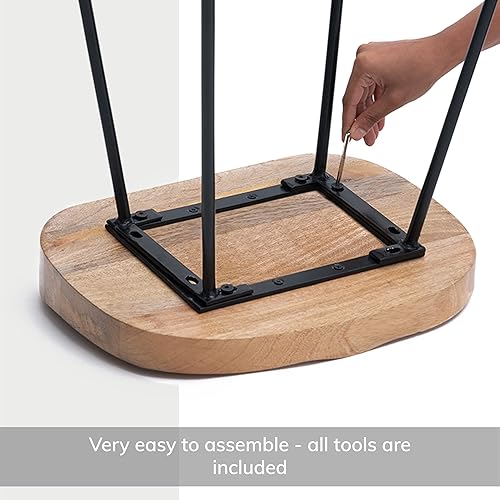 Miniatura 7 de MH London Taburete de bar - Taburete de bar sin respaldo Perrin. Taburetes de bar hechos a mano exclusivamente diseñados a mano de madera maciza