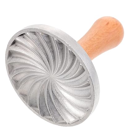 Cookie Stamps Metal Cookie Press Molds with Wooden Handle Decorating Supplies for DIY Baking Cake Pastry Easy to Use Gift Package - Style 2