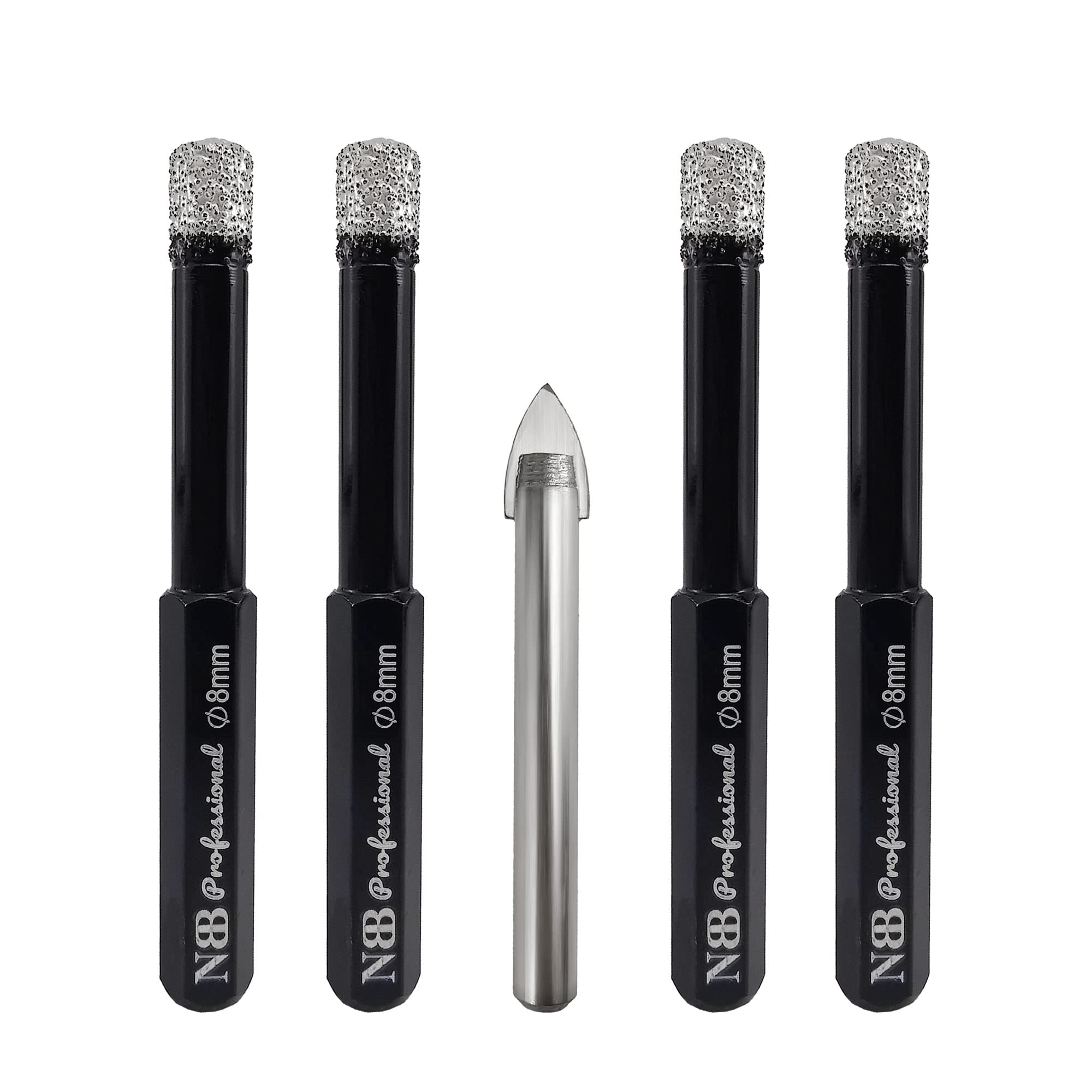 Forets diamantés brasés NBB 8mm 4mm pour perçage à sec du carrelage