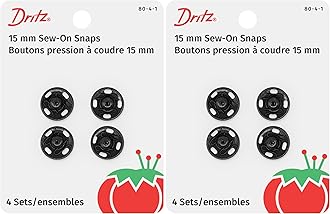 80-4-1 Sew-On Snaps, Black, Size 4 4-Count (Pack of 2)