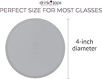 Vista 5 de Drink Tops Tap & Seal - Cubierta para vasos de bebida al aire libre, succiona suavemente a los vasos para mantener las partículas fuera y reducir