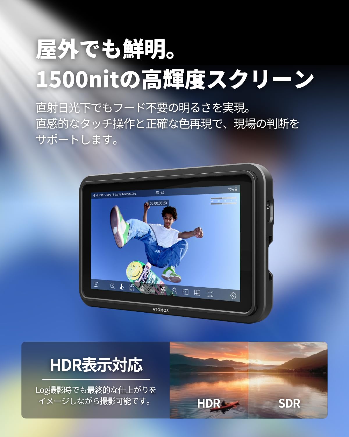 Amazon.co.jp: Atomos Shinobi Go 5.2インチ 外部モニター HDR 録画