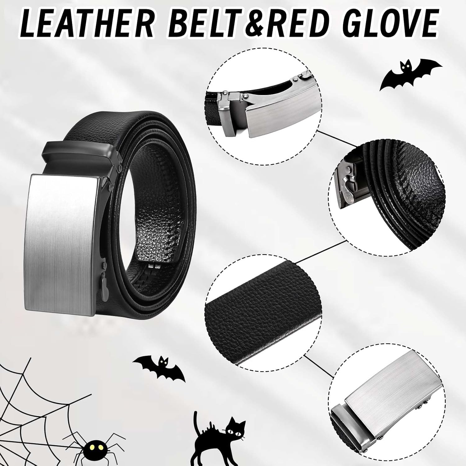 3 Pcs Halloween Monkey Friend Costume Include Yellow Felt Hat,Dots Tie and Belt for Men Women Cartoon Character Dress Up - Image 4