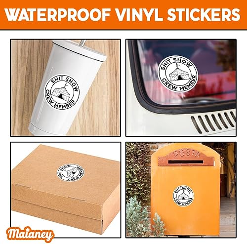 Miniatura 2 de MAIANEY (3 piezas) Calcomanías divertidas para miembros de la tripulación de espectáculo de mierda, calcomanías sarcásticas divertidas pegatinas