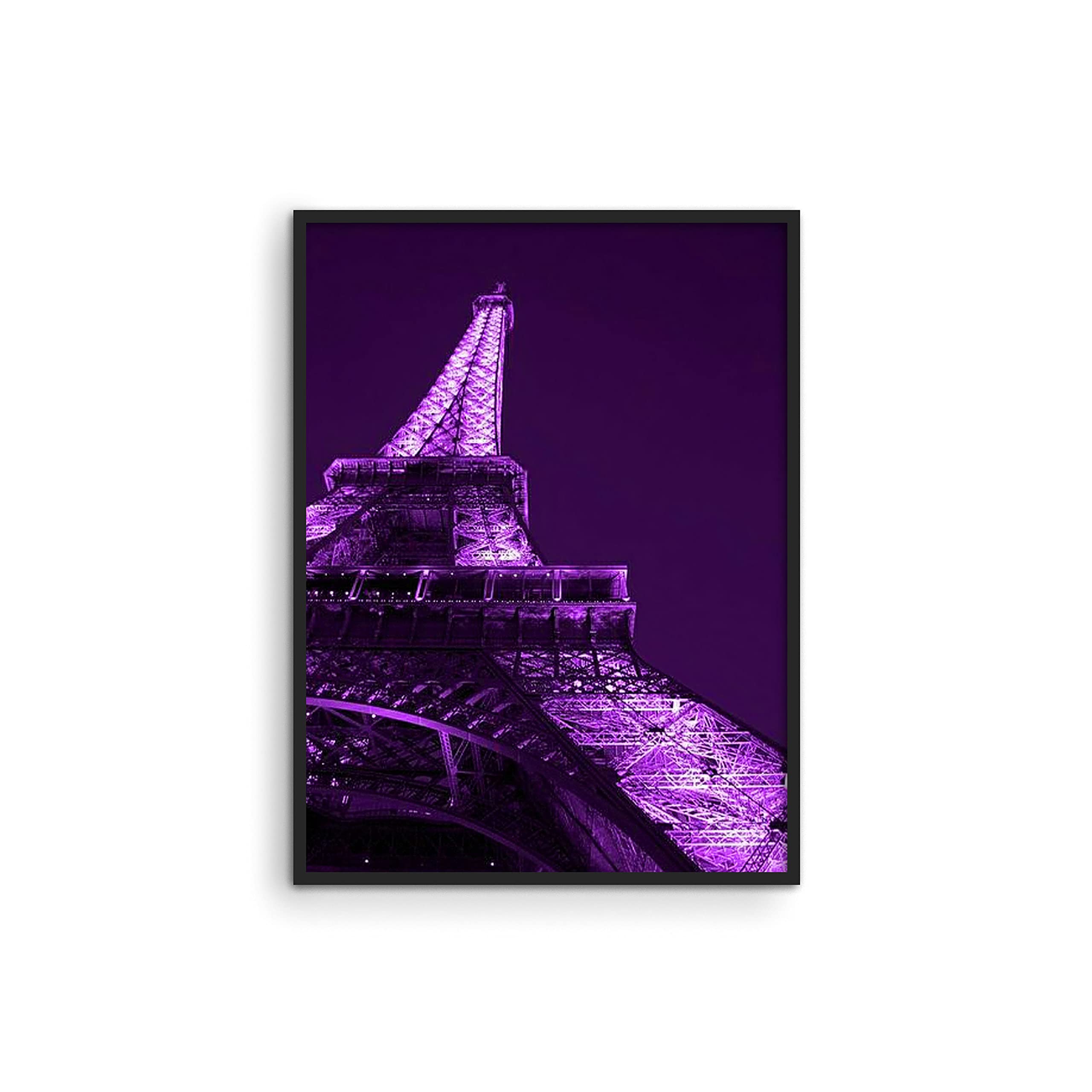 HAUS AND HUESPurple Wall Art & Paris Wall Decor for Bedroom - Paris Wall Art & Aesthetic Posters for Bedroom Paris Posters for Teens & Purple Wall Decor for Bedroom Teen Girl UNFRAMED 12"x16"