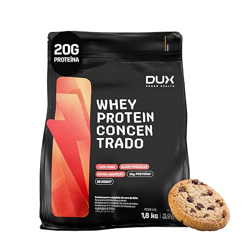 Whey Protein Concentrado Cookies Refil 1.8kg – Contribui Para o Ganho Muscular Hipertrofia – Dux Human Health